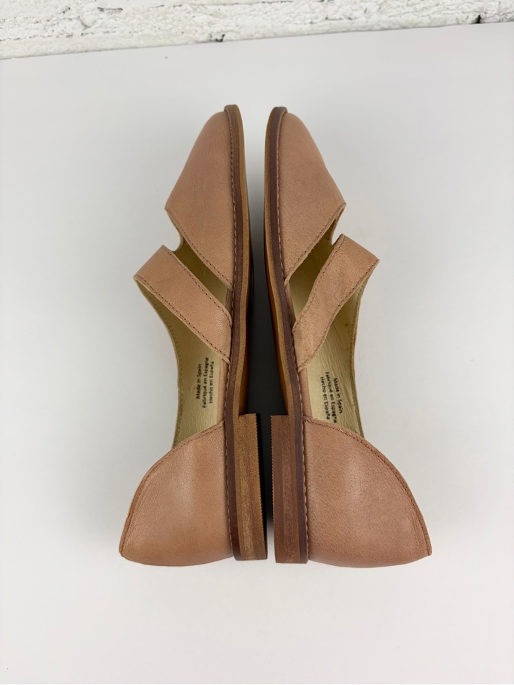 Anthropologie Sasha Pink Leather Cutout Do’orsay Mary Jane Ballet Flats 39 - Picture 11 of 12